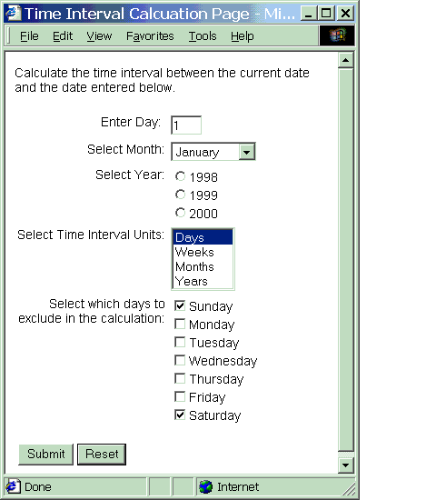 Lab 4 Input Form